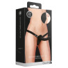  Loveline Silicone Ribbed Strap-On - Adjustable - Black